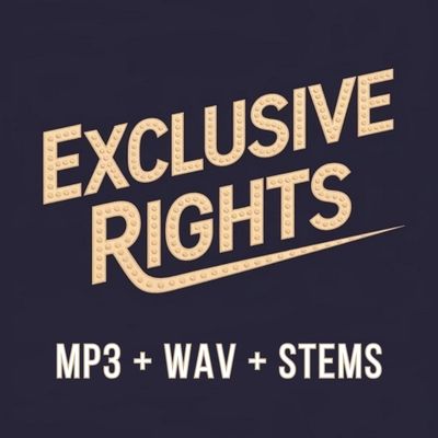 Exclusive Rights cover image showing license that includes MP3 WAV and stem files for full beat ownership